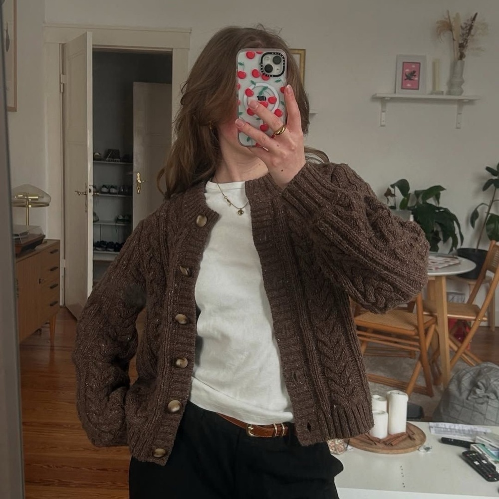 Cozy Brown Willow and Wind Sweater size medium